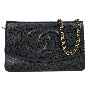 Chanel Black Calfskin Timeless Wallet on Chain WOC 165270